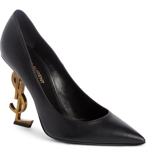 ysl logo heel pumps|YSL closed toe heels.